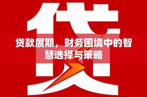 虎林贷款展期，财务困境中的智慧选择与策略