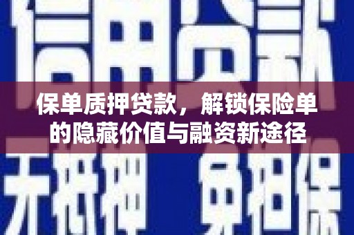 虎林保单质押贷款，解锁保险单的隐藏价值与融资新途径