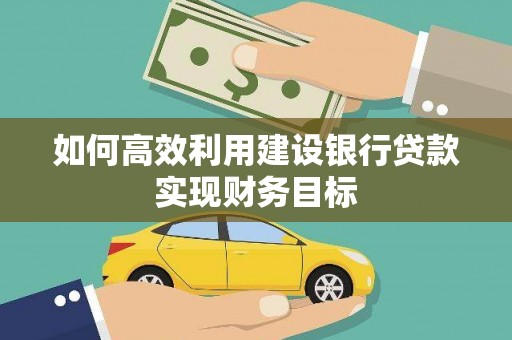 虎林如何高效利用建设银行贷款实现财务目标