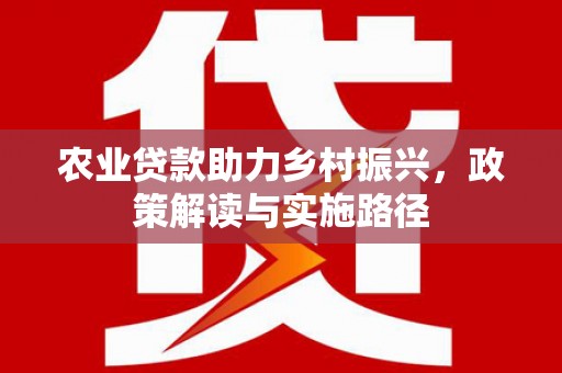 虎林农业贷款助力乡村振兴，政策解读与实施路径