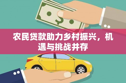 虎林农民贷款助力乡村振兴，机遇与挑战并存