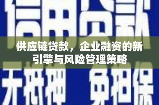 虎林供应链贷款，企业融资的新引擎与风险管理策略