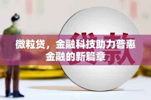 虎林微粒贷，金融科技助力普惠金融的新篇章