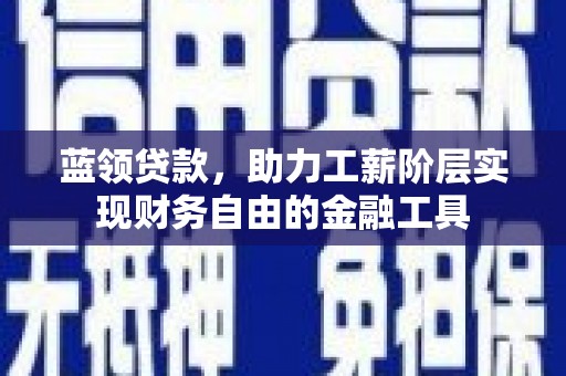 虎林蓝领贷款，助力工薪阶层实现财务自由的金融工具