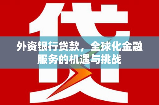 虎林外资银行贷款，全球化金融服务的机遇与挑战