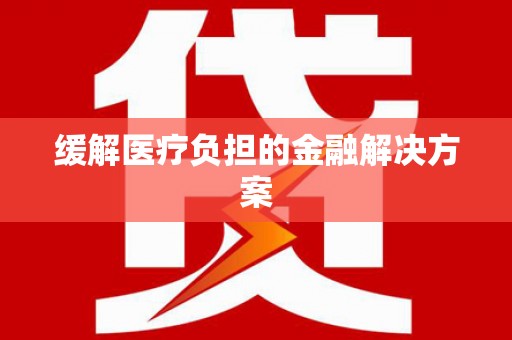 虎林缓解医疗负担的金融解决方案